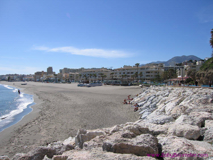 Costa Del Sol - Torremolinos in Spain - Beach.