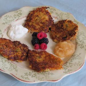 Sweet potato and vegetable latkas