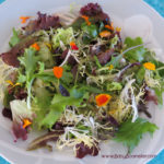 Shallot Salad Dressing with edible flowers