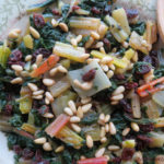 Baby Boomer Recipes | Vegetarian | Rainbow Swiss Chard with Raisins and Pignolis