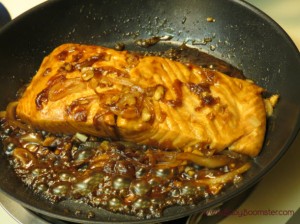 Whiskey Salmon almost done