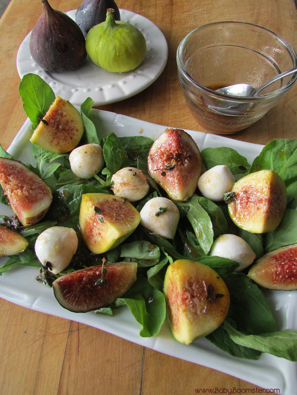 Baby Boomer Recipes | Fig and Mozzarella Salad with Raspberry Dressing