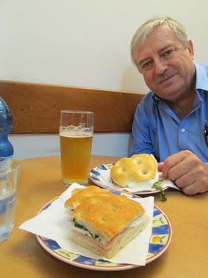 Eating Panini Sandwiches Lucca