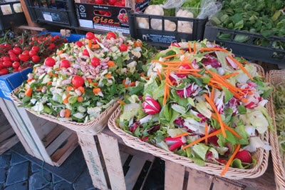 Lettuces at the Campo de' Fiori open market in Rome