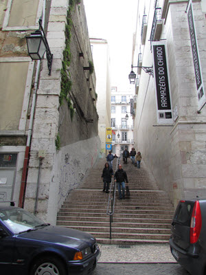 Stairs in Lisbon Portugal