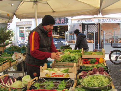 Salad Greens at Rome open market