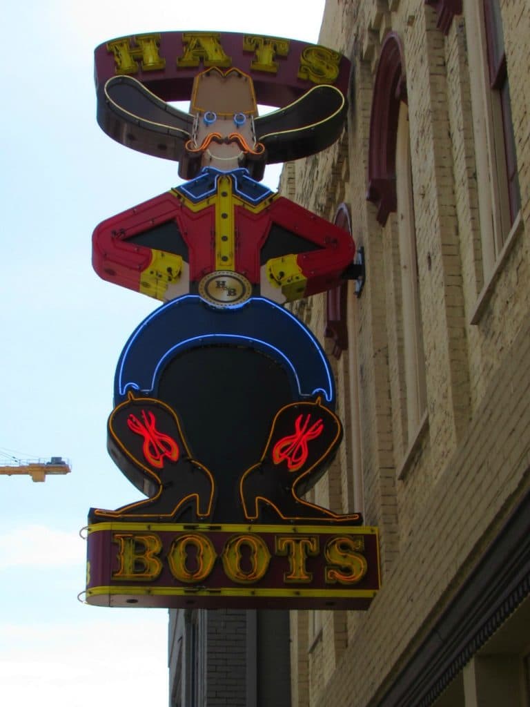 Nashville, Tennessee - Boots neon sign
