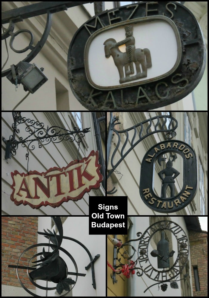 Boomer Travel | Budapest | Shop signs Old Town Buda
