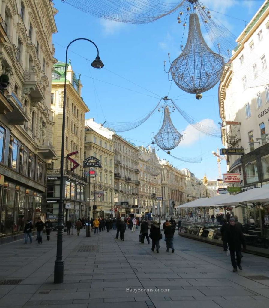 Baby Boomer Travel | Austria | Vienna - Christmas Decorations - street