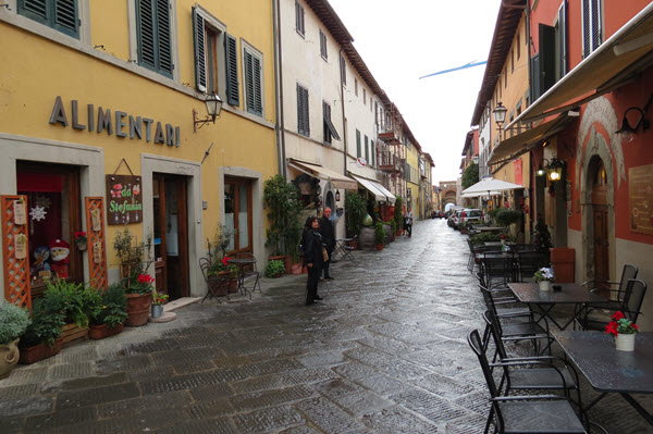Street in Monecatini Alto Tuscany Italy