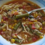 Homemade Bone Broth Chicken Soup with Vegetables