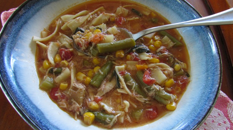 Homemade Bone Broth with Chicken and Vegetables