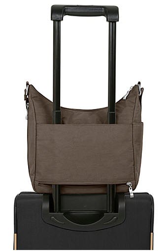 Baby Boomer Travel | Travel Gear | Baggallini Bag on luggage