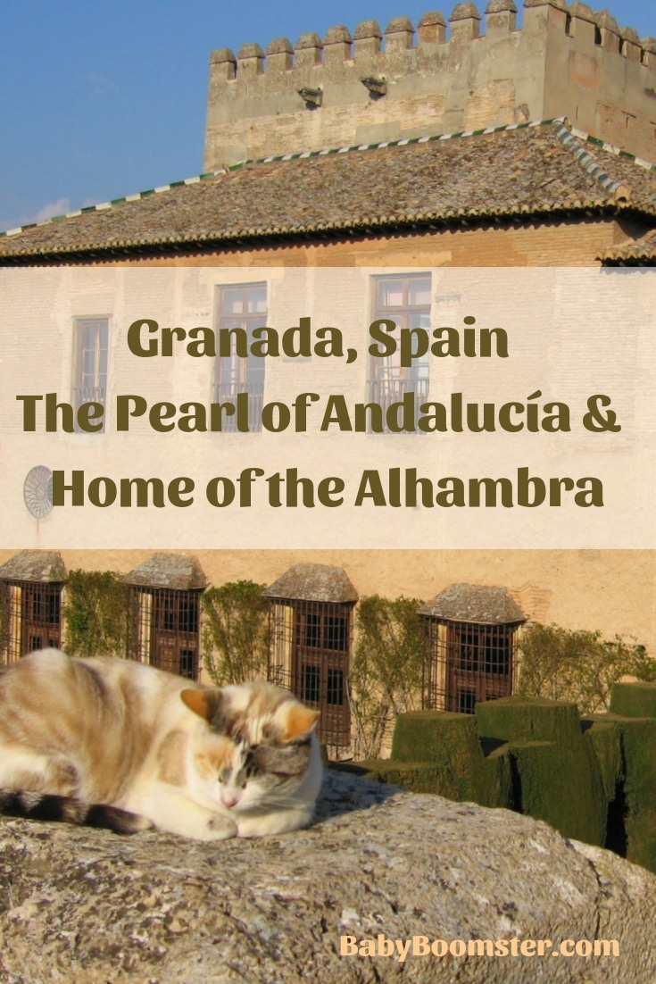 Granada, Spain and The Alhambra palace and fortress 