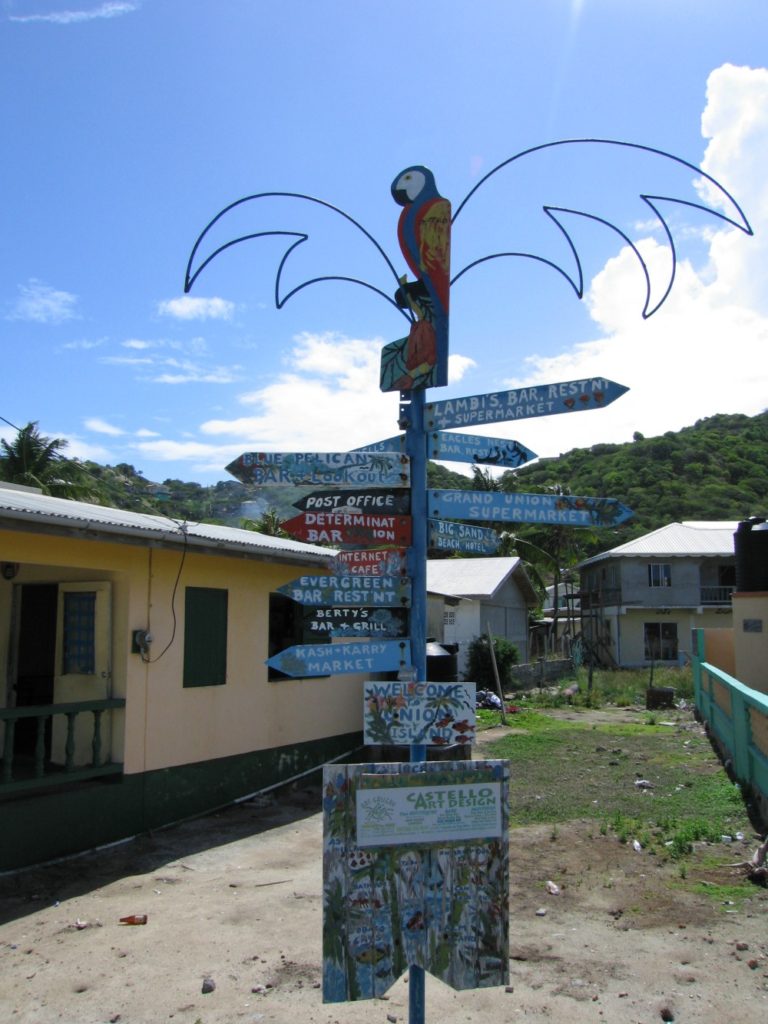 Baby Boomer Travel | Caribbean | Union Island - Street sign
