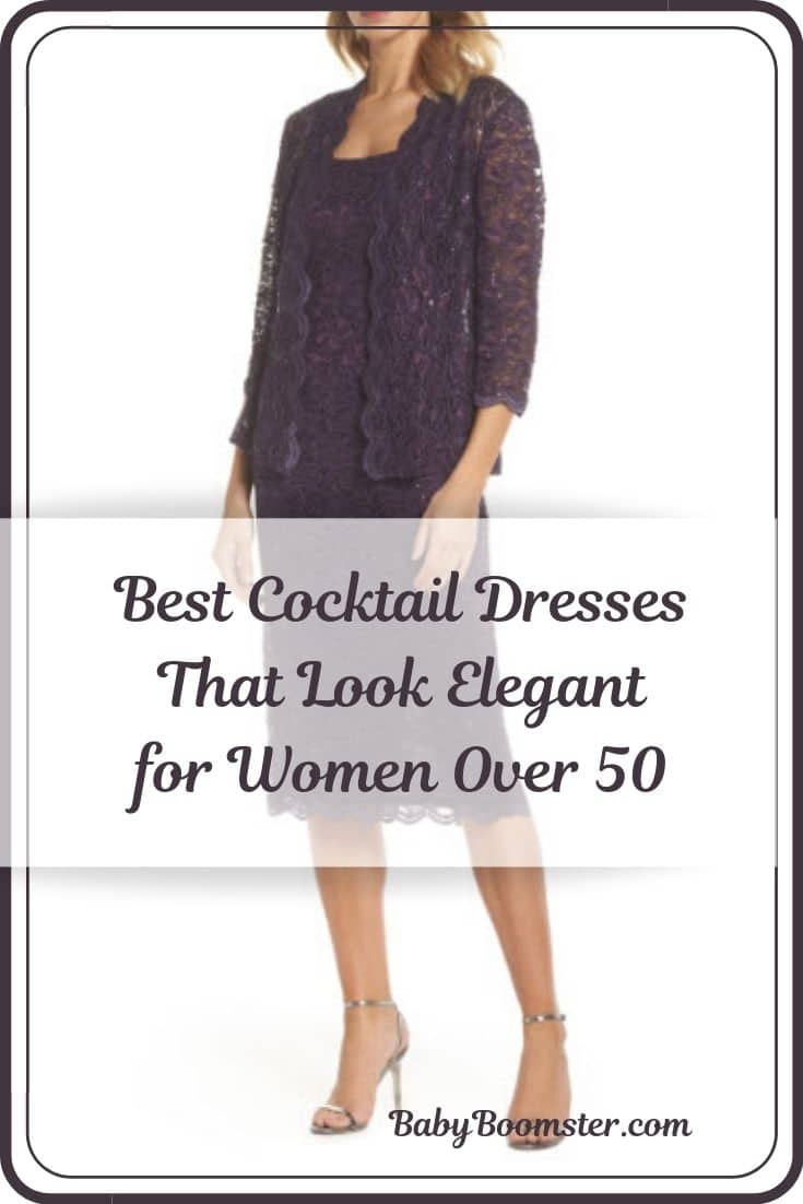 cocktail attire for 50 year old woman