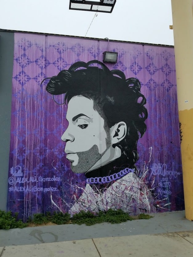 Mural of Prince on Cahuenga Blvd in North Hollywood - NOHO #streetart #mural #wallart #valleyart #Prince