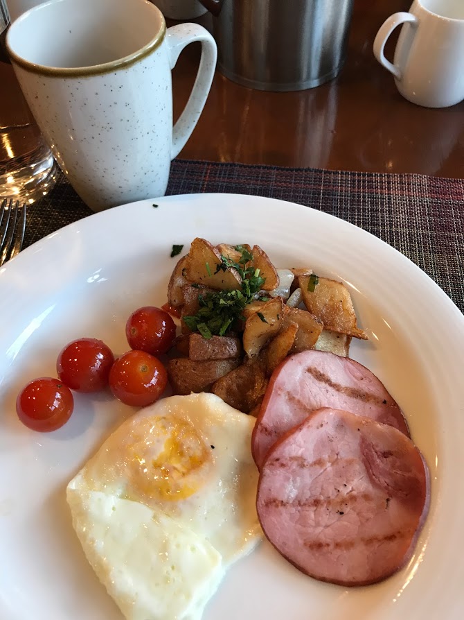 We split a #breakfast at the Fairmont Chateau, Lake Louise #Canada #LakeLouise