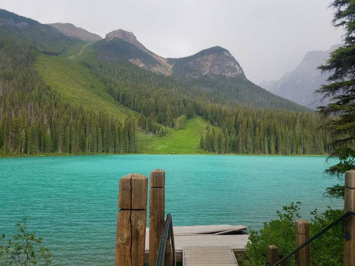 Emerald Lake at a small dock  BC, Canada