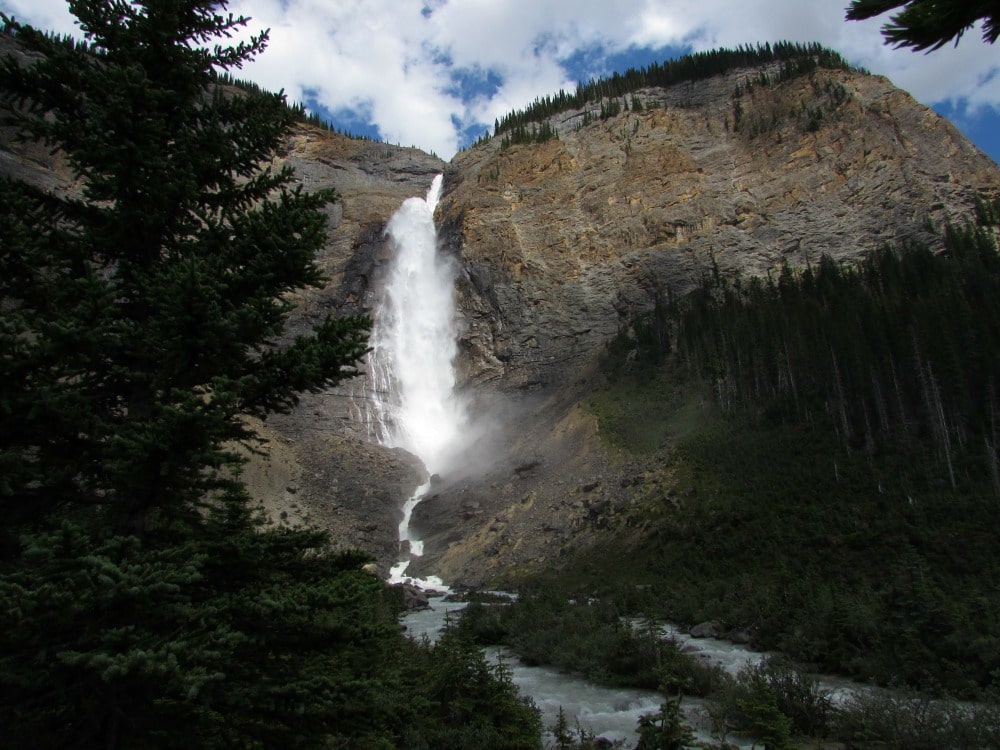 Takakkaw Falls in Yoho National Park - BC Canada - One of the highest waterfalls in the region