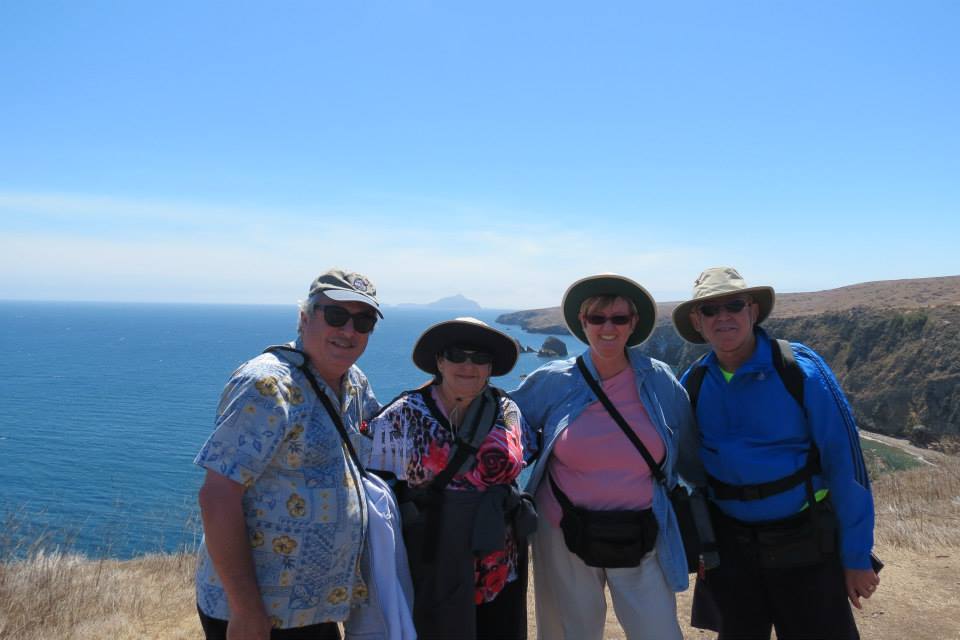 Hiking with Baby Boomer friends in the Channel Islands near Ventura, California