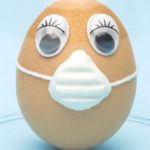 Egg with a mask