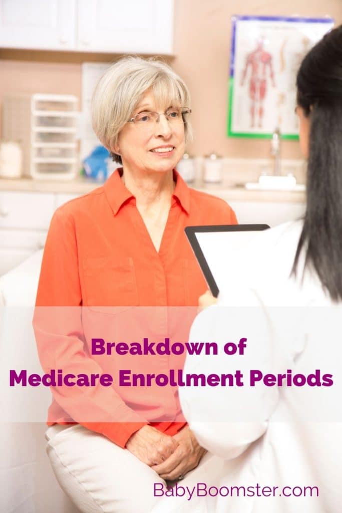 Medicare enrollment - senior woman at doctor's office