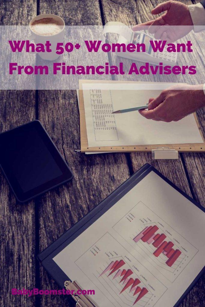 Financial Advisers for women over 50