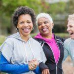 Older women together having fun