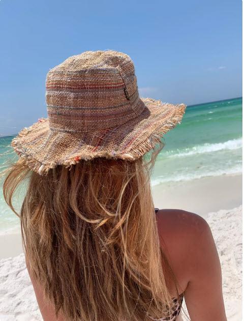 Hemp straw hat on Etsy