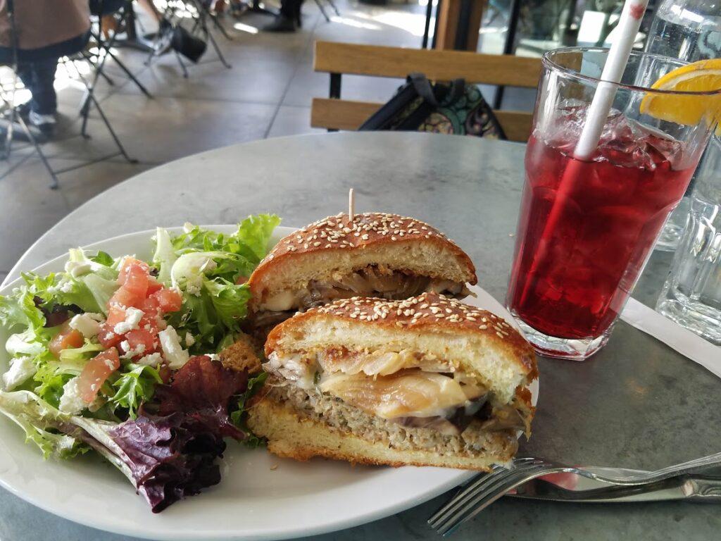 A delicious veggie burger made with real food ingredients