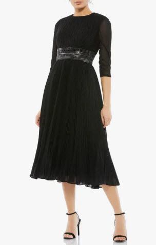 Mac Duggal Metallic Pleated A-line Cocktail Dress from Nordstrom