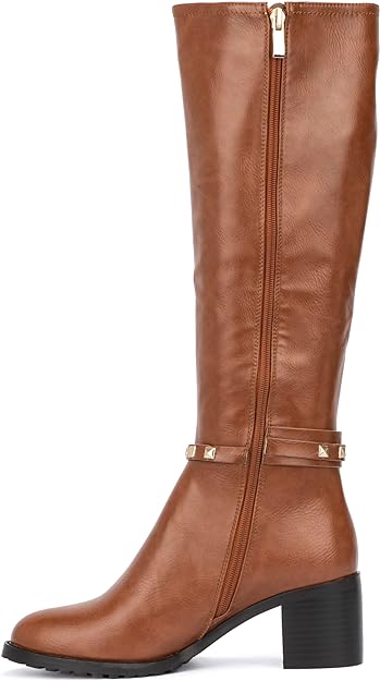 Torgeis mid calf faux leather boots on Amazon