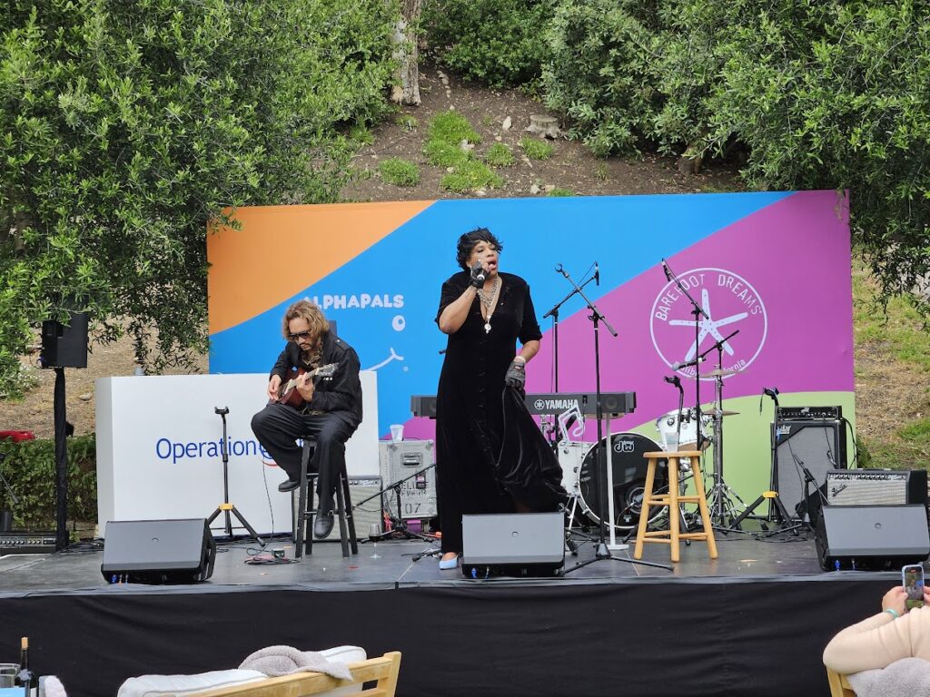 Macy Gray performin at a Malibu fundraiser.