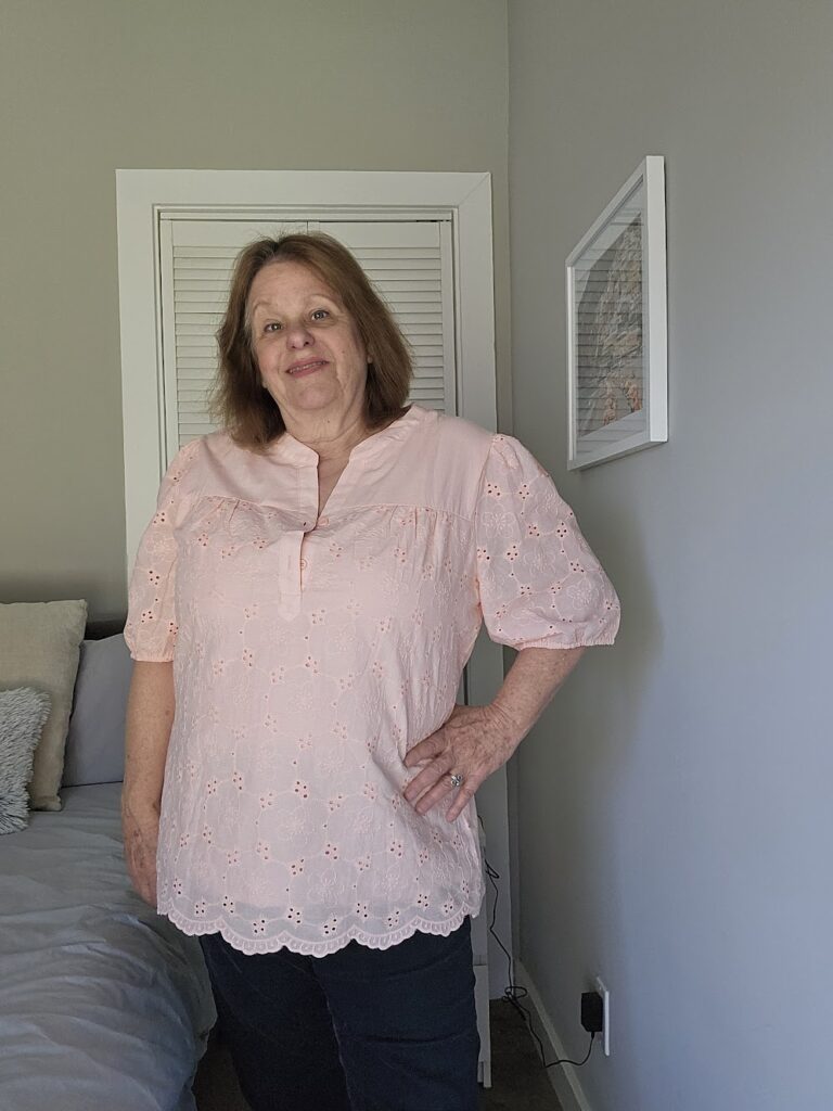 Dakotoo Pink Ruffle Blouse