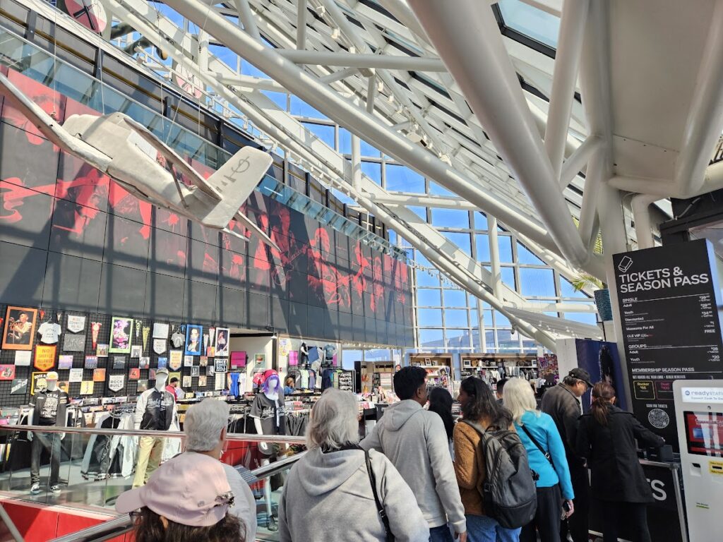 The line at the Rock & Roll Hall of Fame Museum