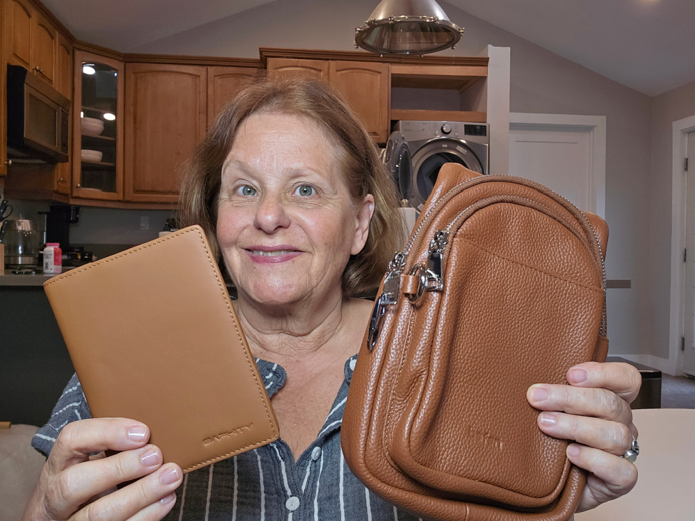 Leather travel wallet from Amazon